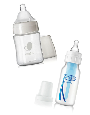 Recommended bottle options for babies recovering from tongue-tie or lip-tie release surgery at Kids Smiles Pediatric Dentistry.